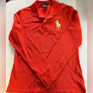 Ralph Lauren Golf Orange-Red Long Sleeved Polo